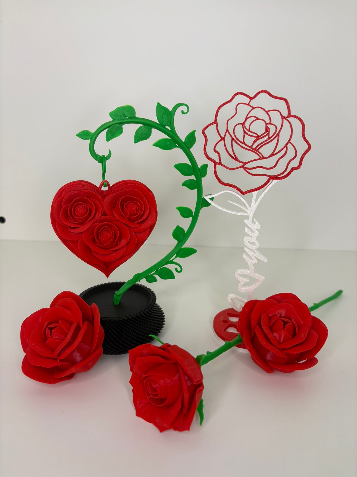 Decoratieve 3D-Geprinte Roos – Met of Zonder Steel