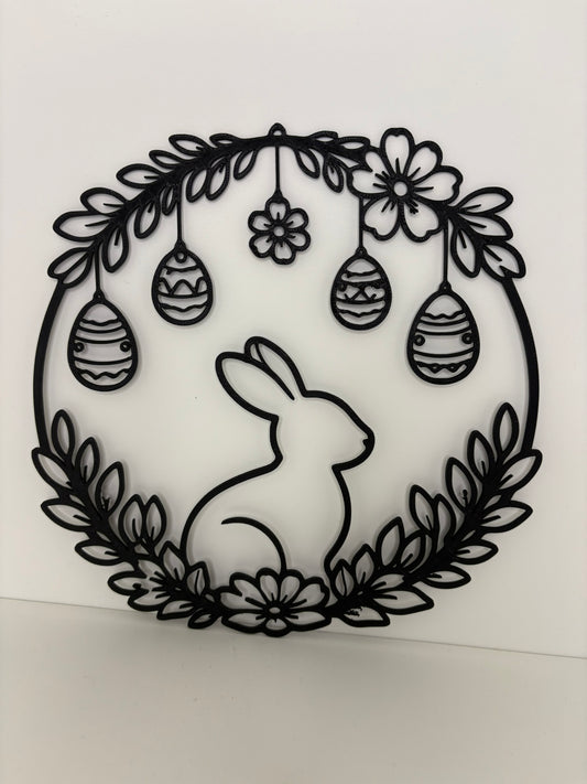 Paaskrans met Haas – Minimalistische Wanddecoratie