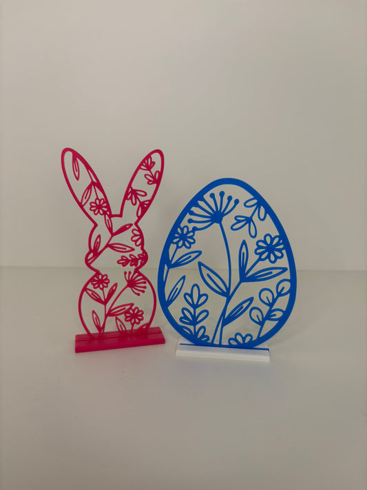 Paasfiguren met Bloemenpatroon – Haas & Ei